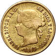 Filipiny, Izabela II, peso 1865, Manila