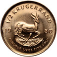 RPA, 1/2 Krugerranda 1980, 1/2 uncji złota