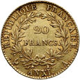 Francja, Napoleon I, 20 franków AN 11 (1802)