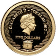 Tokelau, 5 dolarów 2012, Rybitwa Złotodzioba 