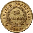 Francja, Napoleon I, 20 franków 1814 A, Paryż