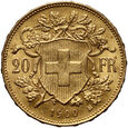 756. Szwajcaria, 20 franków 1900 B