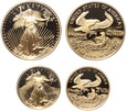 USA, zestaw 5, 10, 25, 50 dolarów 2003, American Eagle, Orzeł