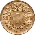Szwajcaria, 20 franków 1947 B