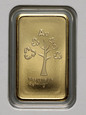 128. Szwajcaria, sztabka, złoto, 5 g Au999, Metalor