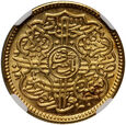 Indie, Hyderabad, ashrafi AH1343/13 (1924), NGC MS64 #MR [m]