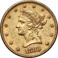 USA, 10 dolarów 1880, Filadelfia, Liberty