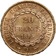 6. Francja, 20 franków 1895 A, Anioł
