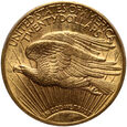 USA, 20 dolarów 1915, Filadelfia, St. Gaudens, PCGS MS61