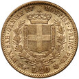 Włochy, Sardynia, Wiktor Emanuel II, 20 lirów 1851, Turyn