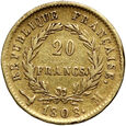 Francja, 20 franków 1808 M, Napoleon I Tuluza