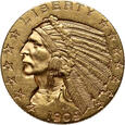 USA, 5 dolarów 1909, Indianin, Filadelfia