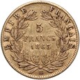 Francja, Napoleon III, 5 franków 1863 BB