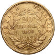 Francja, Napoleon III, 20 franków 1859 A