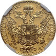 Austria, Franciszek Józef I, dukat 1915, Nowe bicie, NGC MS66