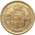 Węgry, Franciszek Józef I, 20 franków/ 8 forintów 1872