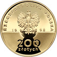 Polska, III RP, 200 złotych 1998, 20-lecie pontyfikatu Jana Pawła II