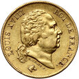 Francja, Ludwik XVIII, 40 franków 1820 A