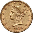 USA, 10 dolarów 1879, Filadelfia, Liberty