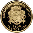 Kongo, 1500 franków 2007, Traktat Rzymski, 1/25 oz Au999