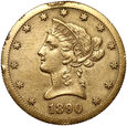 USA, 10 dolarów, 1890 CC, Liberty, Carson City