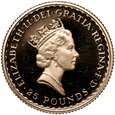 Wielka Brytania, 25 funtów 1988, Britannia, 1/4 uncji