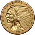 716. USA, 2 1/2 dolara 1915, Indianin