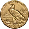 716. USA, 2 1/2 dolara 1915, Indianin