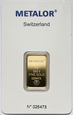 Złoto, sztabka, 5 g Au999, Metalor, Szwajcaria