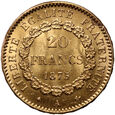 731. Francja, 20 franków 1875 A, Anioł