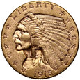 USA, 2 1/2 dolara 1915, Indianin