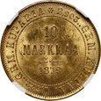 Finlandia, 10 marek 1879 S, Helsinki, NGC MS63