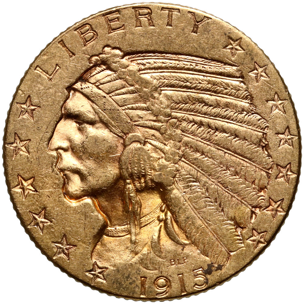 422. USA, 5 dolarów 1915, Indianin
