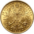 979. Austria, Franciszek Józef I, 20 koron 1915, Nowe bicie