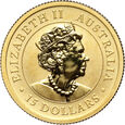 Australia, Elżbieta II, 15 dolarów 2022, Kangur - 1/10 uncji złota