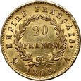 Francja, Napoleon I, 20 franków 1809 A, Paryż