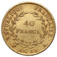 Francja, Napoleon Bonaparte, 40 franków AN.XI A (1801), Paryż