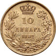 Serbia, Milan I, 10 dinara 1882 V, Wiedeń