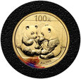 Chiny, 100 yuan 2009, Panda, 1/4 uncji złota [M]