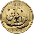 Chiny, 500 yuan 2009, Panda, uncja złota