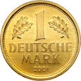 Niemcy, RFN, 1 marka 2001 F, złoto