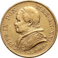 Watykan, Pius IX, 20 lirów 1866 R, Rzym