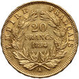 Francja, Napoleon III, 20 franków 1854 A