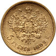 189. Rosja, Mikołaj II, 5 rubli 1898 (АГ)