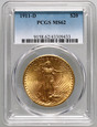 USA, 20 dolarów 1911 D, Denver, St. Gaudens, PCGS MS62