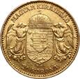 Węgry, Franciszek Józef I, 20 koron 1901 KB, Kremnica