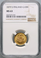 Finlandia, 10 marek 1879 S, Helsinki, NGC MS63