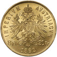 Austria, 8 florenów / 20 franków 1892, Nowe bicie
