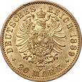 Niemcy, Prusy, Wilhelm II, 20 marek 1889 A, Berlin
