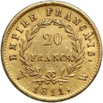 Francja, Napoleon I, 20 franków 1811 W, Lille